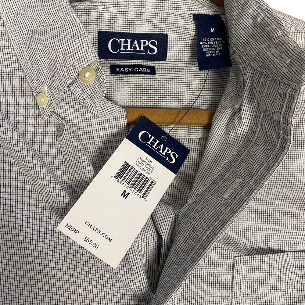 NWT Chaps Men’s Button Down Long Sleeve - Picture 4 of 4